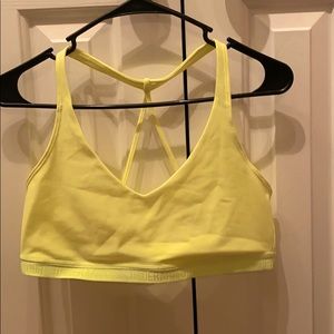 Neon Yellow Under Armor Sports Bra